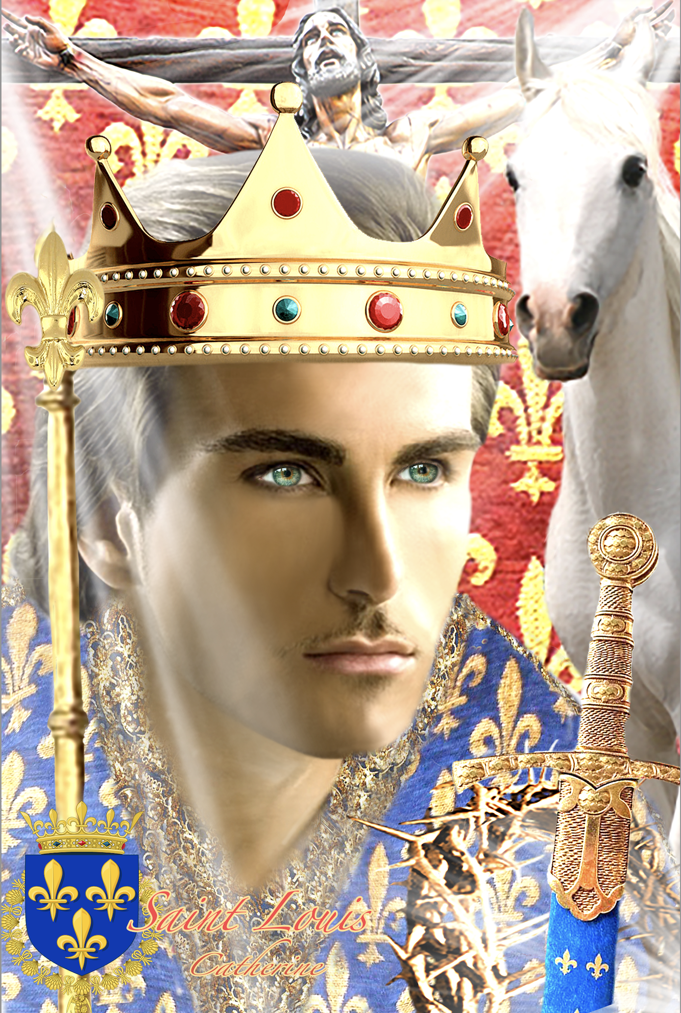 Cathdad créations Tableau Saint Louis Roi de France